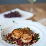 Scallops Grapes Almonds