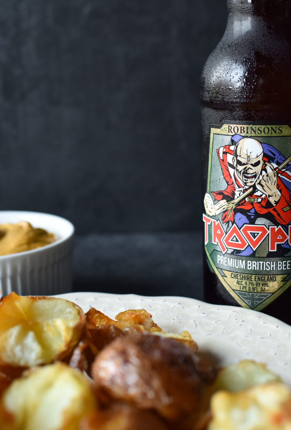 Iron Maiden Trooper Ale & Fried Potatoes with Curry Mayo