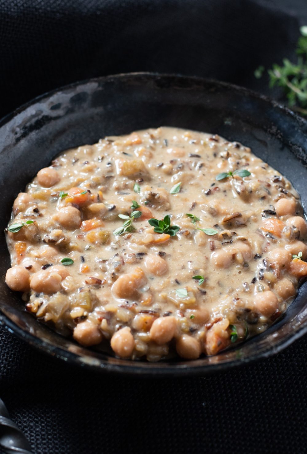 Vegan Wild Rice Soup with Cashew Cream
