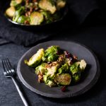 Cranberry Pecan Brussels Sprouts with Maple Mustard Viniagrette